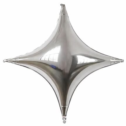 Silver Star Foil Balloon - 9 inch (10 pcs)