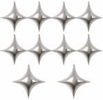 Silver Star Foil Balloon - 9 inch (10 pcs) - Image 2