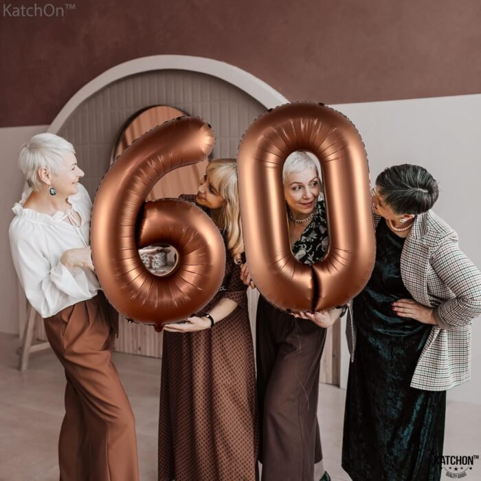 Giant Chocolate Brown Number 0 Foil Balloon - 32 Inch - Image 3