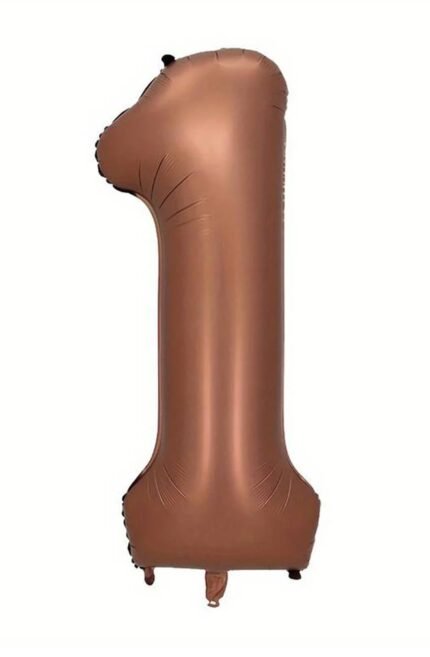 Giant Chocolate Brown Number 1 Foil Balloon - 32 Inch