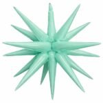 22inch Pastel Green 14 Point Star Foil Balloon
