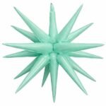 22inch Pastel Green 14 Point Star Foil Balloon