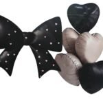Black Bow & Heart Foil Balloon Set – Party Decoration