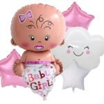 Baby Girl Balloon Set of 6 (Air or Helium Fill)