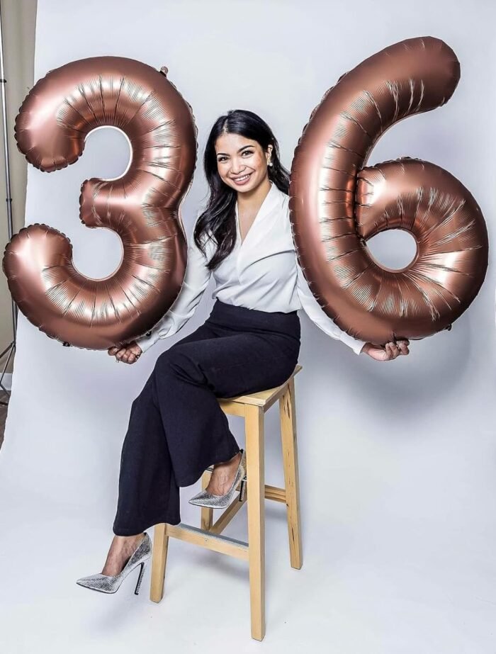 Giant Chocolate Brown Number 6 Foil Balloon - 32 Inch - Image 2