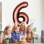 Giant Chocolate Brown Number 6 Foil Balloon - 32 Inch - Image 3