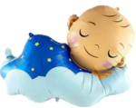 Sleeping Baby Boy Balloon Set of 6 - Image 2
