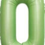 Green Number 0 Foil Balloon – Helium Party Decoration 32inches