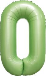 Green Number 0 Foil Balloon – Helium Party Decoration 32inches