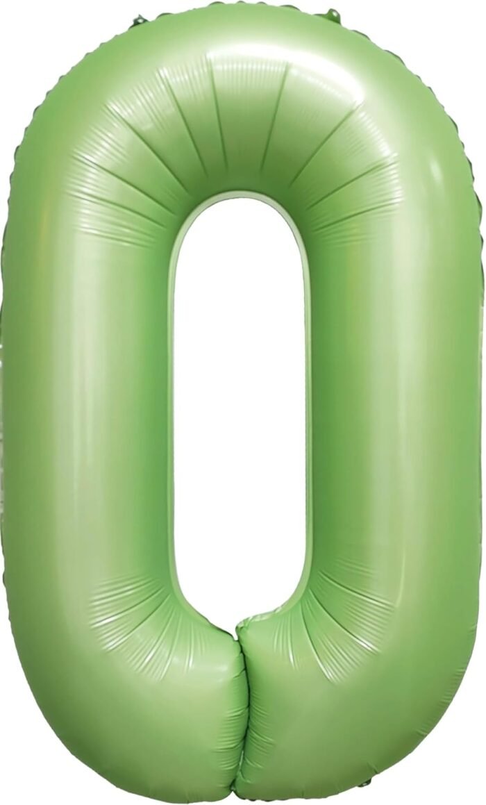 73 Green Number 0 Foil Balloon – Helium Party Decoration 32inches - Image 1