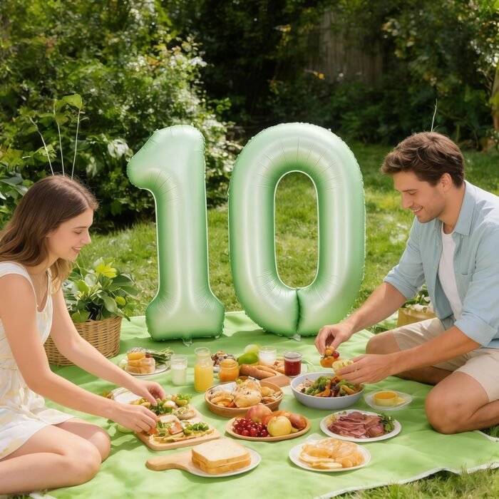 Green Number 1 Foil Balloon – Helium Party Decoration 32inches - Image 3