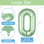 Green Number 0 Foil Balloon – Helium Party Decoration 32inches - Image 3