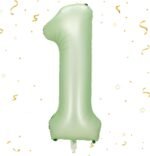 Green Number 1 Foil Balloon – Helium Party Decoration 32inches - Image 2