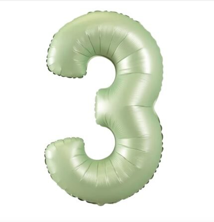 Green Number 3 Foil Balloon – Helium Party Decoration 32inches