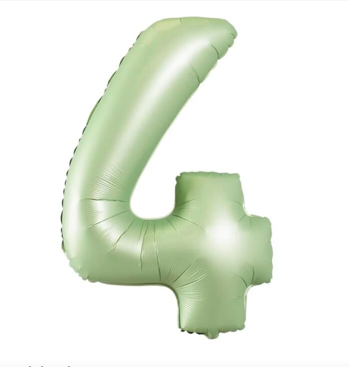 84 Green Number 4 Foil Balloon – Helium Party Decoration 32inches - Image 1