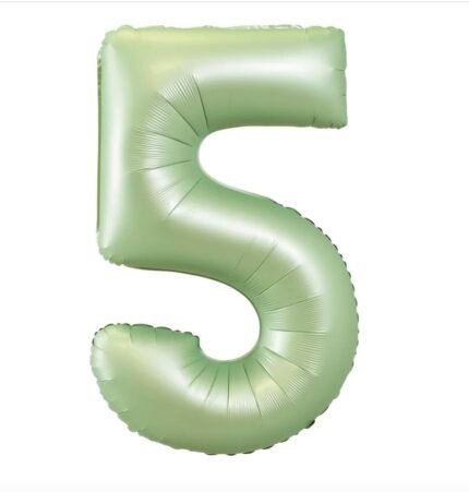 Green Number 5 Foil Balloon – Helium Party Decoration 32inches