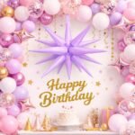22inch Purple 14 Point Star Foil Balloon - Image 2