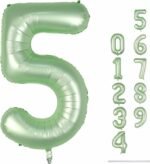 Green Number 5 Foil Balloon – Helium Party Decoration 32inches - Image 3