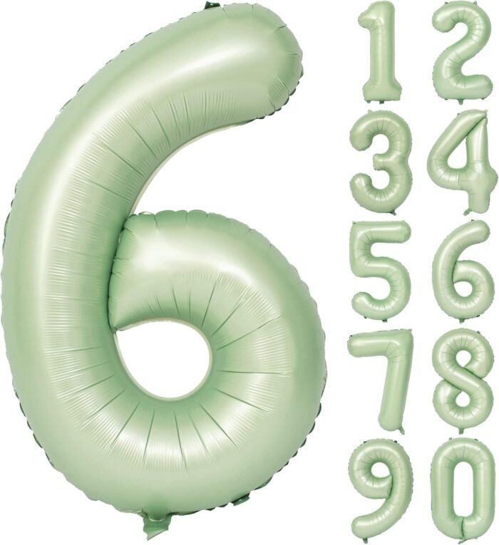 Green Number 6 Foil Balloon – Helium Party Decoration 32inches - Image 7