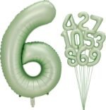 Green Number 6 Foil Balloon – Helium Party Decoration 32inches - Image 6