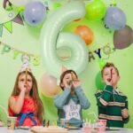 Green Number 6 Foil Balloon – Helium Party Decoration 32inches - Image 5