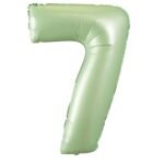 Green Number 7 Foil Balloon – Helium Party Decoration 32inches
