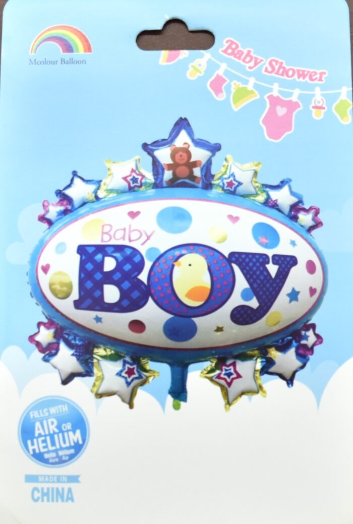 Baby Boy Foil Balloon – Star Shape Baby Shower Decoration Balloon - Image 2