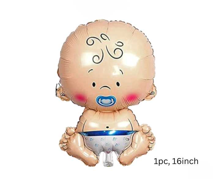 Happy Birthday Baby Boy Foil Balloon Set of 17 – Blue Letter Balloons Party Decoration - Image 5