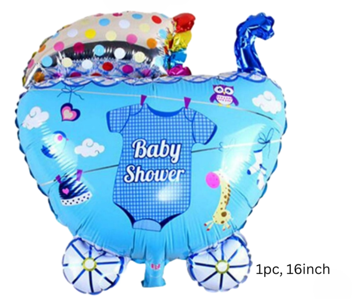 Happy Birthday Baby Boy Foil Balloon Set of 17 – Blue Letter Balloons Party Decoration - Image 3