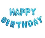 Happy Birthday Baby Boy Foil Balloon Set of 17 – Blue Letter Balloons Party Decoration - Image 2
