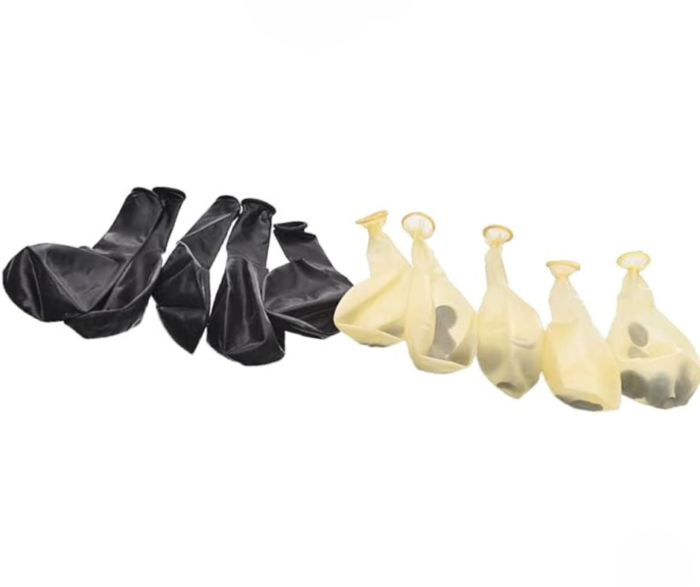 Black & White Balloon Set – Confetti Party Decoration Balloons (10pcs) - Image 3