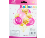 1st Birthday Balloon Set – Pink & Gold Confetti Balloons Party Decoration (12pcs) - Image 6