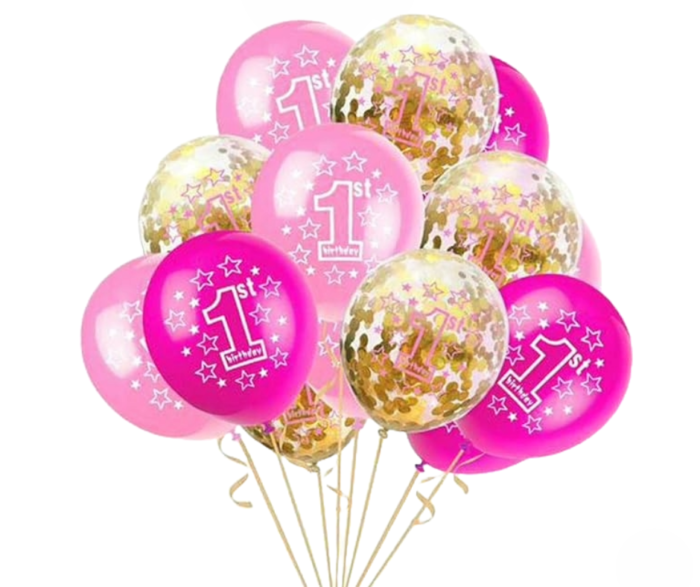 Candle Holder - 2024-11-16T121316.403 1st Birthday Balloon Set – Pink & Gold Confetti Balloons Party Decoration (12pcs) - Image 1