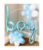 Baby Boy Balloon Arch Kit – Blue & Silver Garland Decoration Set (41pcs) - Image 5