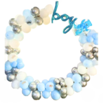 Baby Boy Balloon Arch Kit – Blue & Silver Garland Decoration Set (41pcs)
