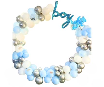 Baby Boy Balloon Arch Kit – Blue & Silver Garland Decoration Set (41pcs)