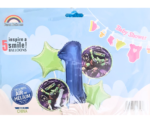 5 Pcs Number 1 Balloon Set – Blue Foil & Star Birthday Party Decoration Kit - Image 5