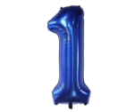 5 Pcs Number 1 Balloon Set – Blue Foil & Star Birthday Party Decoration Kit - Image 3