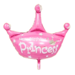 Princess Crown Foil Balloon – Pink Happy Birthday Princess Party Decoration