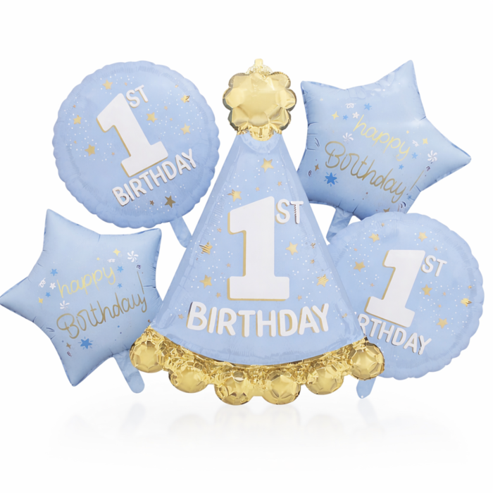 ChatGPT Image Mar 27, 2026, 01_34_53 PM Blue 1st Birthday Balloon Set – 5PCS Baby Boy - Image 1