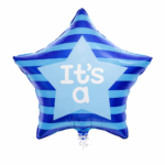 It’s a Boy Balloon Set – Blue Baby Shower Foil Balloons with BOY Letters & Star Balloon - Image 2