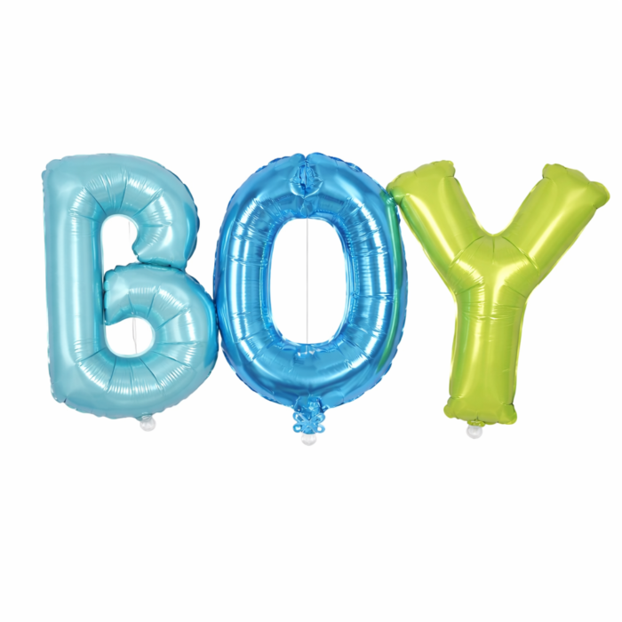 It’s a Boy Balloon Set – Blue Baby Shower Foil Balloons with BOY Letters & Star Balloon - Image 4
