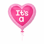 It’s a Girl Balloon Set – Baby Shower Foil Balloons with GIRL Letters & Heart Balloon - Image 3