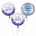 Baby Boy Balloon Set – Giraffe Theme Baby Shower Foil Balloons - Image 3