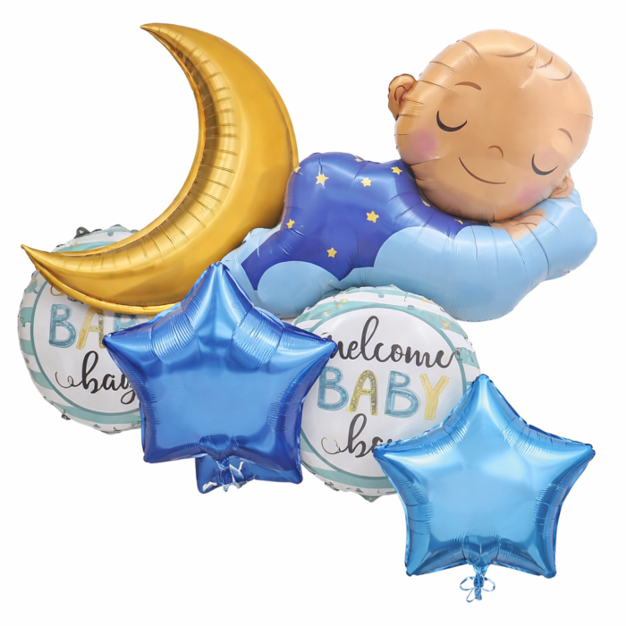 ChatGPT Image Mar 28, 2026, 01_56_47 PM Sleeping Baby Boy Balloon Set of 6 - Image 1