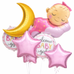 Sleeping Baby Girl Balloon Set of 6