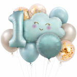 1st Birthday Balloon Set of 9 (Air or Helium Fill)