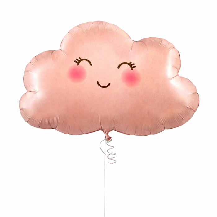 Rose Gold 1st Birthday Balloon Set of 9 (Air or Helium Fill) - Image 3