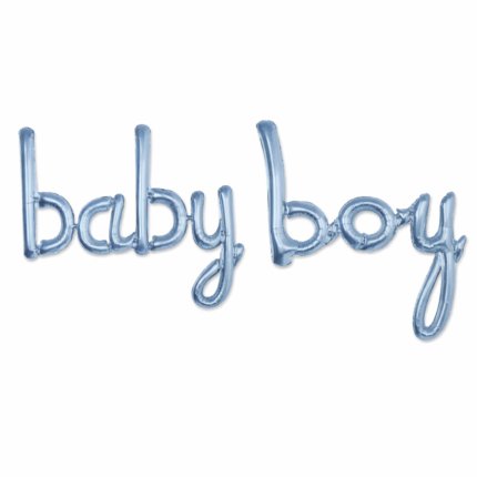 Baby Boy Foil Balloon Banner – Blue Party Decor