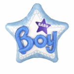 Baby Boy Star Foil Balloon – Blue Party Decor